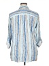 Emily Daniels 100% Rayon Stripes Blue 3/4 Sleeve Button-Down Shirt Size XL - photo 2