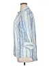 Emily Daniels 100% Rayon Stripes Blue 3/4 Sleeve Button-Down Shirt Size XL - photo 5