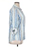 Emily Daniels 100% Rayon Stripes Blue 3/4 Sleeve Button-Down Shirt Size XL - photo 4