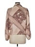 Eclair 100% Polyester Paisley Brown Long Sleeve Blouse Size M - photo 2
