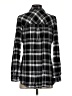 Venus 100% Rayon Plaid Black Long Sleeve Blouse Size S - photo 2