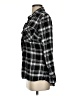 Venus 100% Rayon Plaid Black Long Sleeve Blouse Size S - photo 5