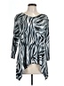 DressBarn Silver 3/4 Sleeve Blouse Size L - photo 1