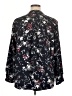 Hilary Radley 100% Polyester Floral Black Long Sleeve Blouse Size XL - photo 2