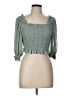 Selfie Leslie 100% Polyester Green 3/4 Sleeve Top Size L - photo 1