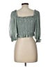 Selfie Leslie 100% Polyester Green 3/4 Sleeve Top Size L - photo 2