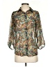 Haver + Blair 100% Polyester Paisley Teal 3/4 Sleeve Blouse Size XS - photo 1