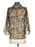 Haver + Blair 100% Polyester Paisley Teal 3/4 Sleeve Blouse Size XS - photo 2