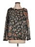Unbranded Floral Multi Color Brown Long Sleeve Blouse Size L - photo 1