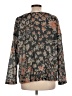 Unbranded Floral Multi Color Brown Long Sleeve Blouse Size L - photo 2