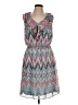 Alyx 100% Polyester Chevron-herringbone Teal Casual Dress Size 12 - photo 1