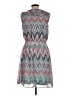Alyx 100% Polyester Chevron-herringbone Teal Casual Dress Size 12 - photo 2