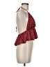 Shein Burgundy Sleeveless Blouse Size 6 - photo 4