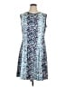 Gabby Skye Print Blue Cocktail Dress Size 16 - photo 1