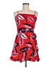 Express 100% Rayon Print Red Cocktail Dress Size M - photo 1