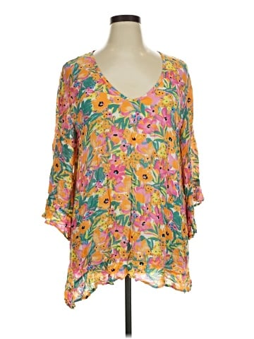 Anne Cole 3/4 Sleeve Blouse (view 1)