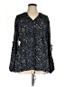 Jessica Simpson 100% Polyester Blue 3/4 Sleeve Blouse Size L - photo 1