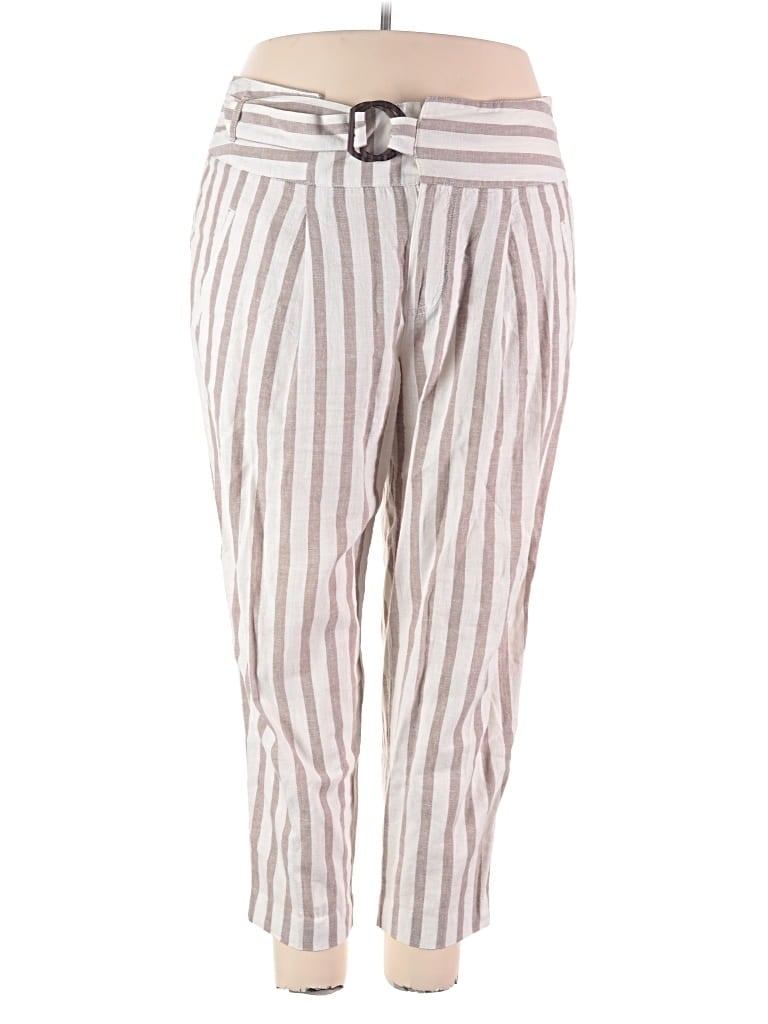 Pre-owned Anthropologie Linen Pants In White
