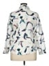 White Stuff Print White Long Sleeve Blouse Size 14 - photo 2