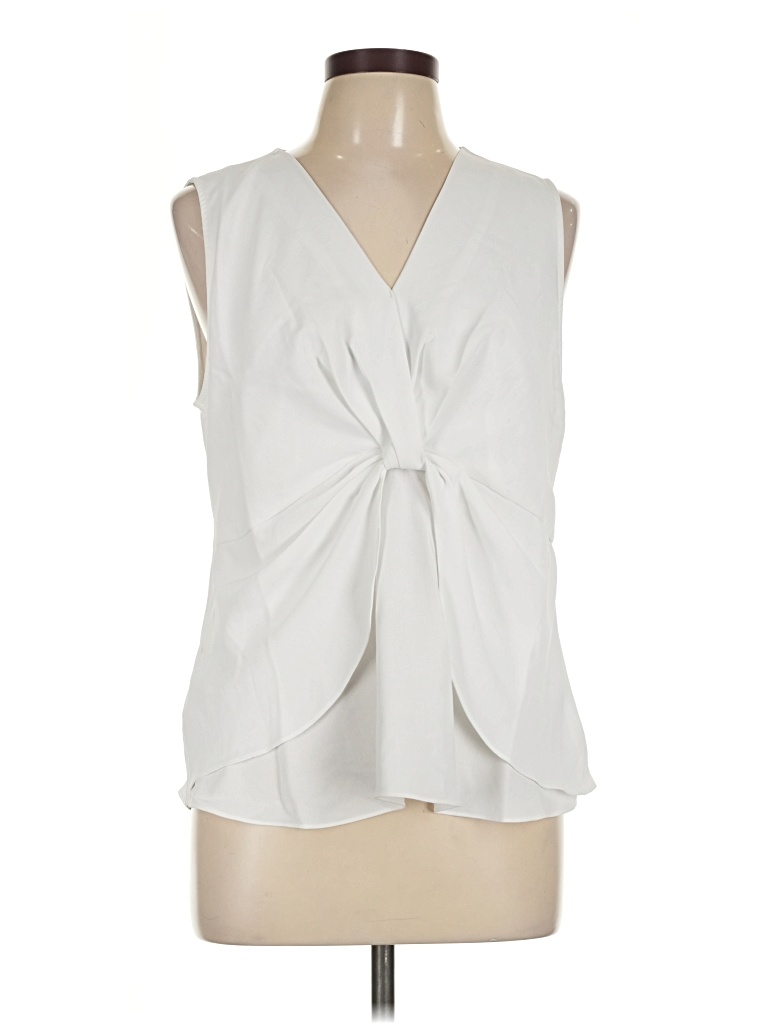 Pre-owned Soft Surroundings Sleeveless Blouse In Ivory