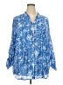 Ruby Rd. Blue 3/4 Sleeve Blouse Size 3X - photo 1