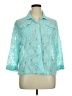 N Touch Teal 3/4 Sleeve Button-Down Shirt Size XL - photo 1