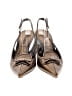 Prada Tan Gold Metallic Leather Pointed Toe Slingback Heels Size EU 37 - photo 2