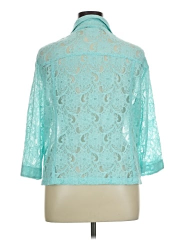 N Touch 3/4 Sleeve Button-Down Shirt (view 2)