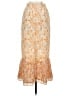 Paper Crane 100% Polyester Paisley Orange Formal Skirt Size S - photo 2
