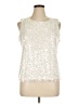 Talbots 100% Polyester Silver Sleeveless Blouse Size XL Petite - photo 1