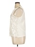 Talbots 100% Polyester Silver Sleeveless Blouse Size XL Petite - photo 5