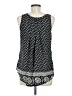 Walmart 100% Rayon Gray Black Sleeveless Blouse Size M - photo 2