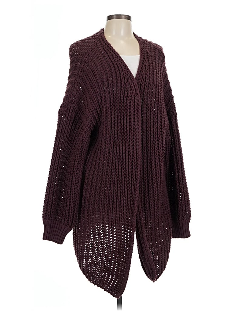 Pre-owned Hyfve Cardigan Sweater In Burgundy