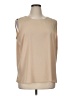 Notations 100% Polyester Tan Sleeveless Blouse Size 1X - photo 1