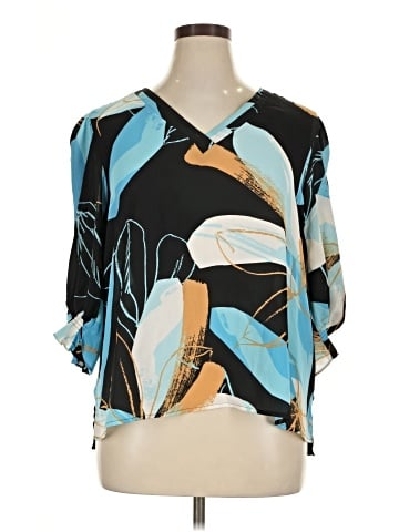 Worthington Short Sleeve Blouse (view 1)