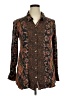Soft Surroundings Paisley Brown Long Sleeve Button-Down Shirt Size XL - photo 1