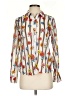 Ecru 100% Cotton Print Ivory Long Sleeve Blouse Size S - photo 1