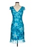 Jodi Kristopher 100% Polyester Tropical Blue Cocktail Dress Size 7 - photo 1