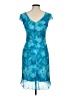 Jodi Kristopher 100% Polyester Tropical Blue Cocktail Dress Size 7 - photo 2