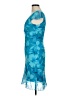 Jodi Kristopher 100% Polyester Tropical Blue Cocktail Dress Size 7 - photo 5