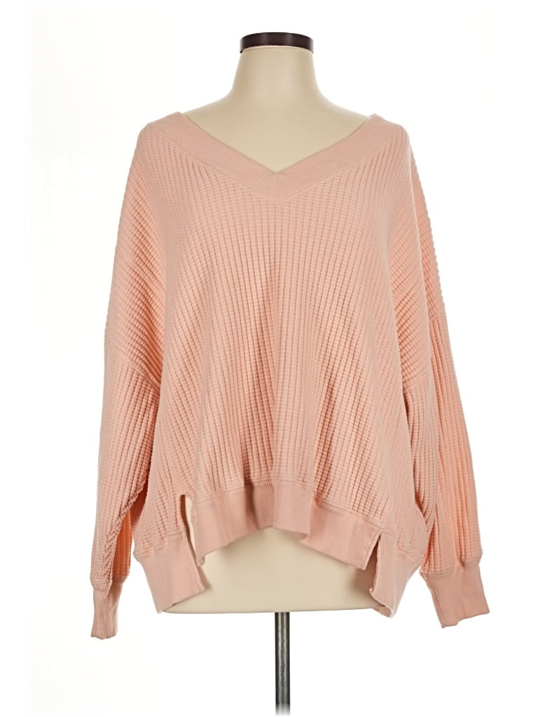Pre-owned American Eagle Outfitters Long Sleeve Blouse In Pink