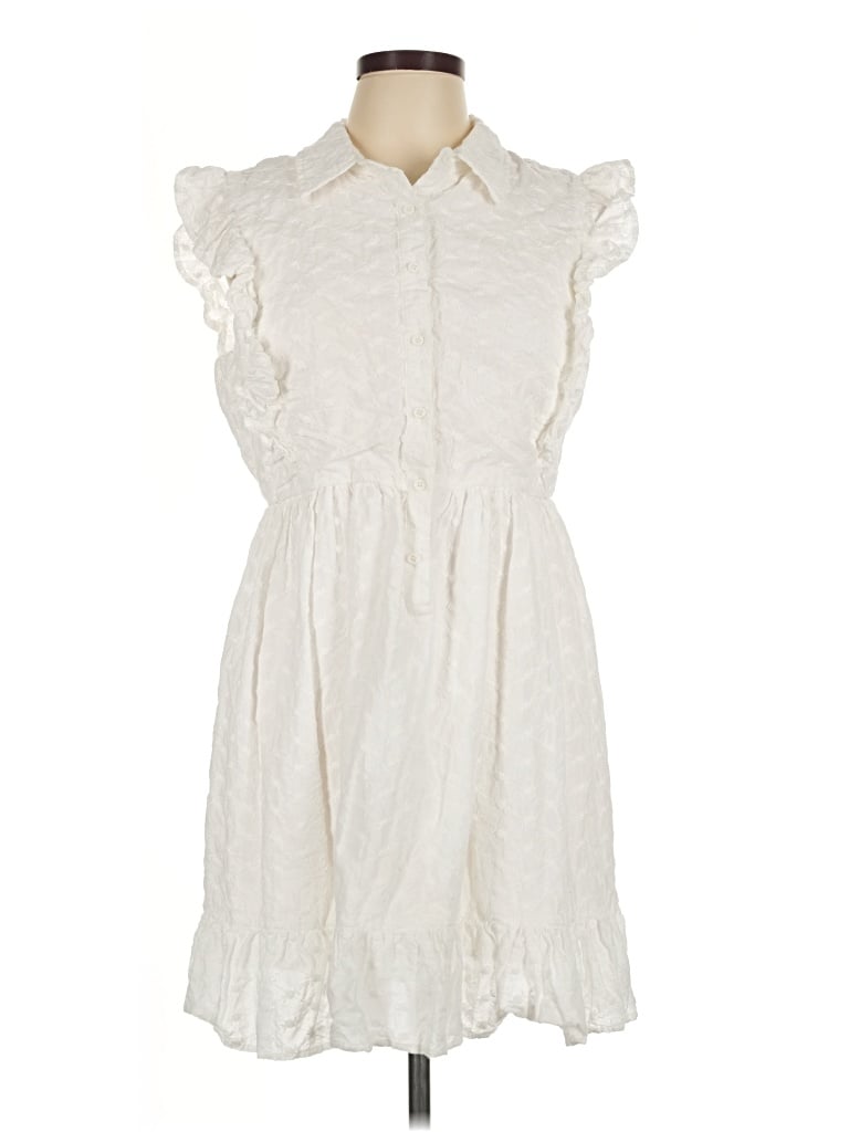 Pre-owned Gilli Casual Dress In Ivory
