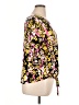 Ruby Rd. Floral Yellow Short Sleeve Blouse Size XL - photo 4