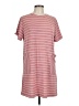 Ginger G. Stripes Pink Casual Dress Size L - photo 1