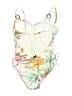 Raisins Floral Ivory One Piece Swimsuit Size M - photo 2