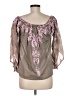Unbranded 100% Cotton Brown Tan Long Sleeve Blouse Size M - photo 2