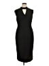 Connected Apparel Solid Black Cocktail Dress Size 14 - photo 1