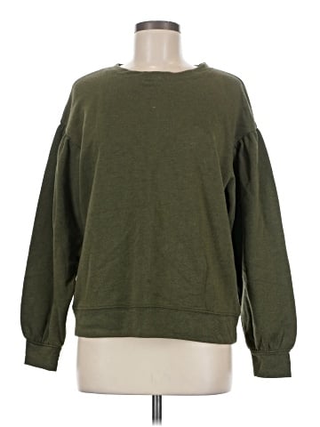 Madewell Pleat-Sleeve Shrunken Hoodie Sweatshirt (view 1)