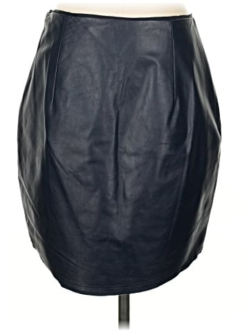 Elie Tahari Faux Leather Skirt (view 2)