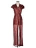 Eva Franco Hearts Red Jumpsuit Size 4 - photo 1